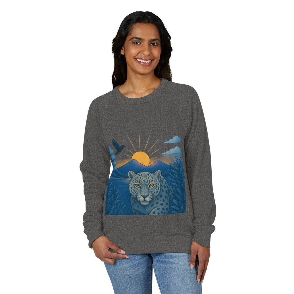 Snow Leopard Sunrise Crewneck Sweatshirt