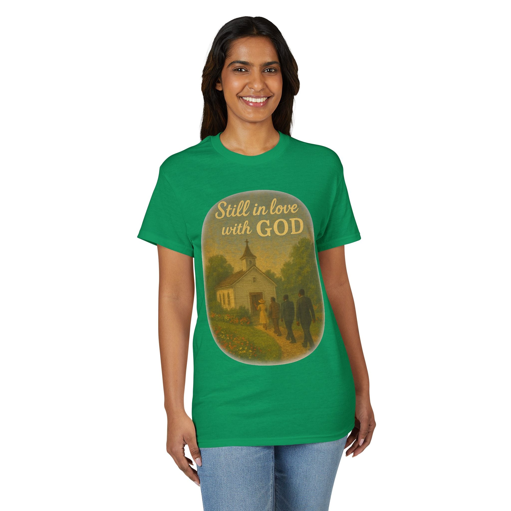 Still in Love with God T-Shirt — Vintage Church Illustration Christian Tee