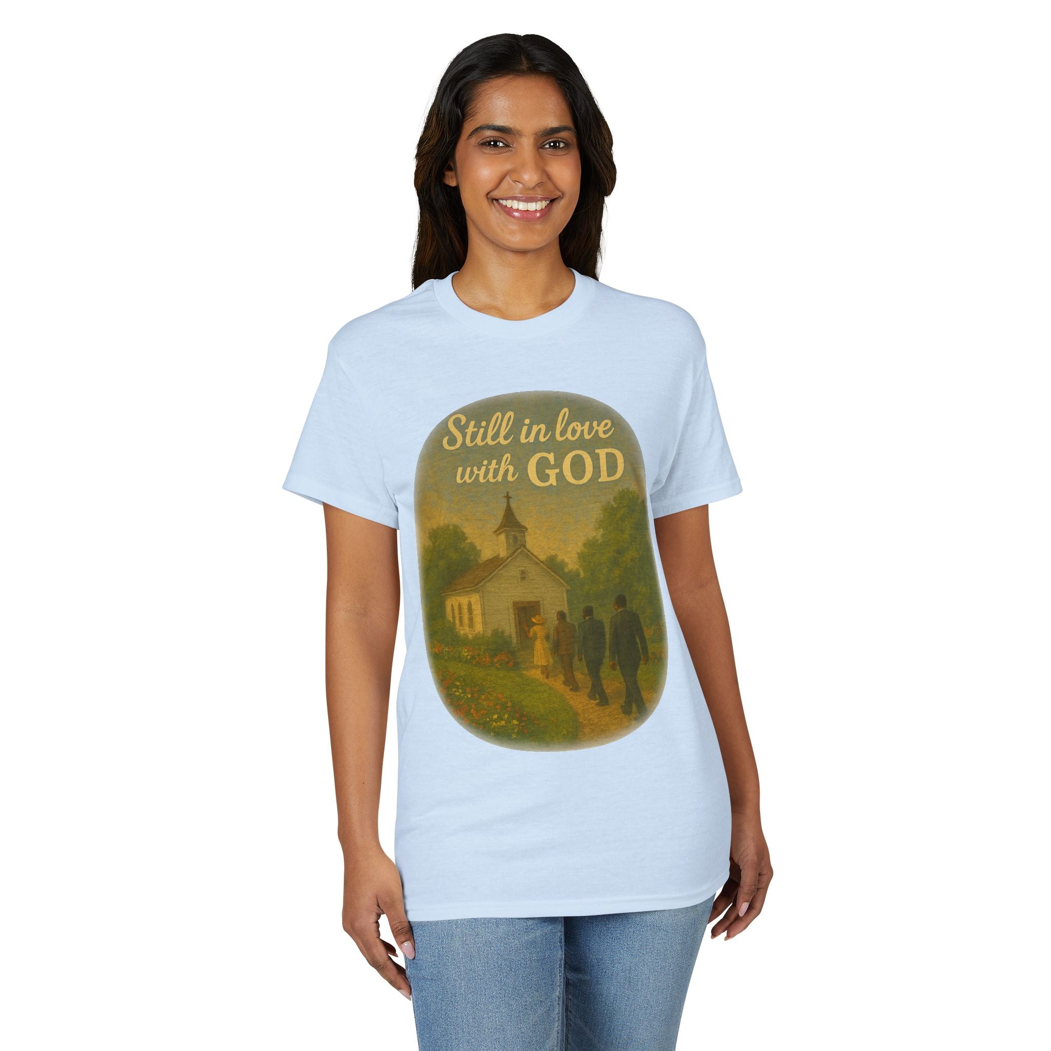 Still in Love with God T-Shirt — Vintage Church Illustration Christian Tee