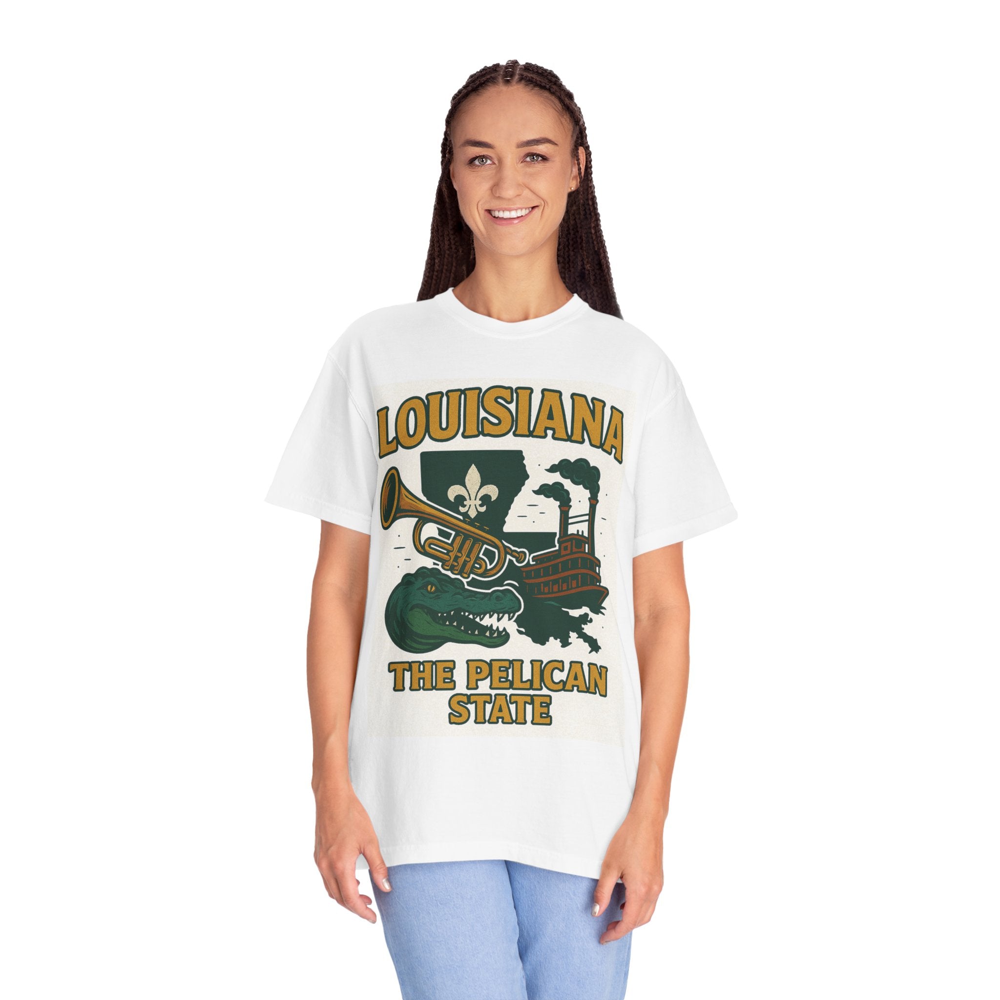 Louisiana The Pelican State T-Shirt — Vintage Jazz & Bayou Graphic Tee
