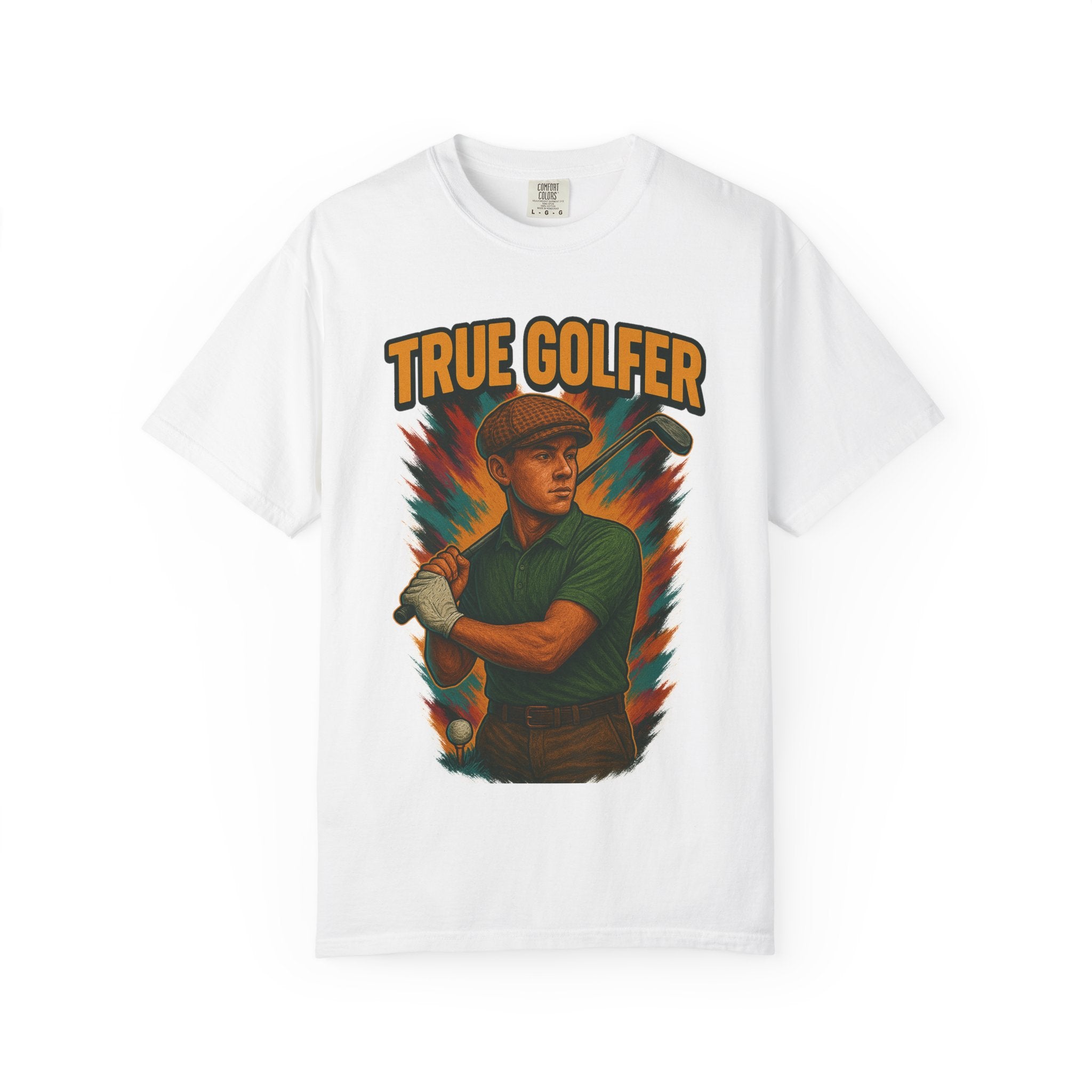 True Golfer Graphic T-Shirt — Vintage Golf Player Design