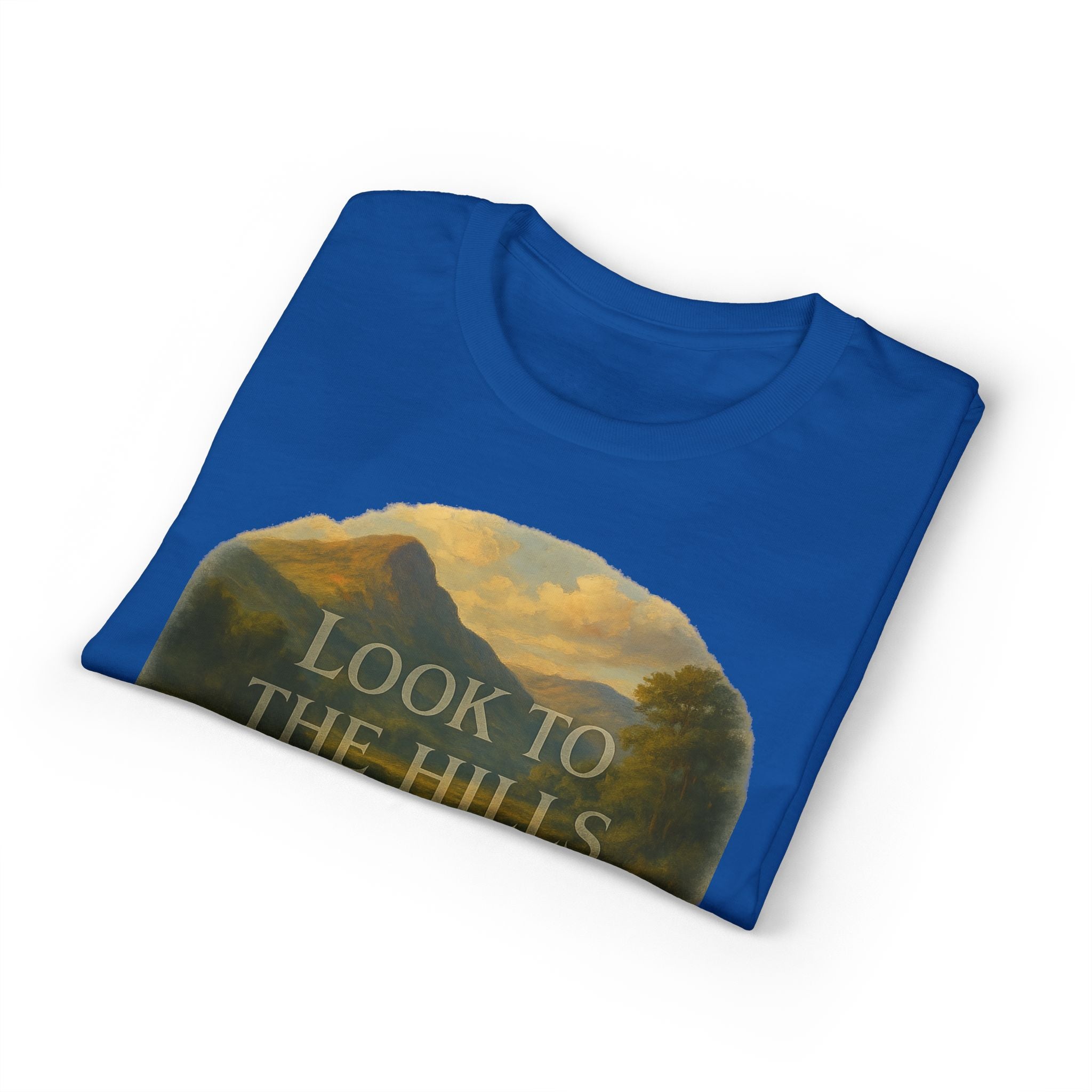 Look to the Hills T‑Shirt — Scenic Mountain Landscape Tee