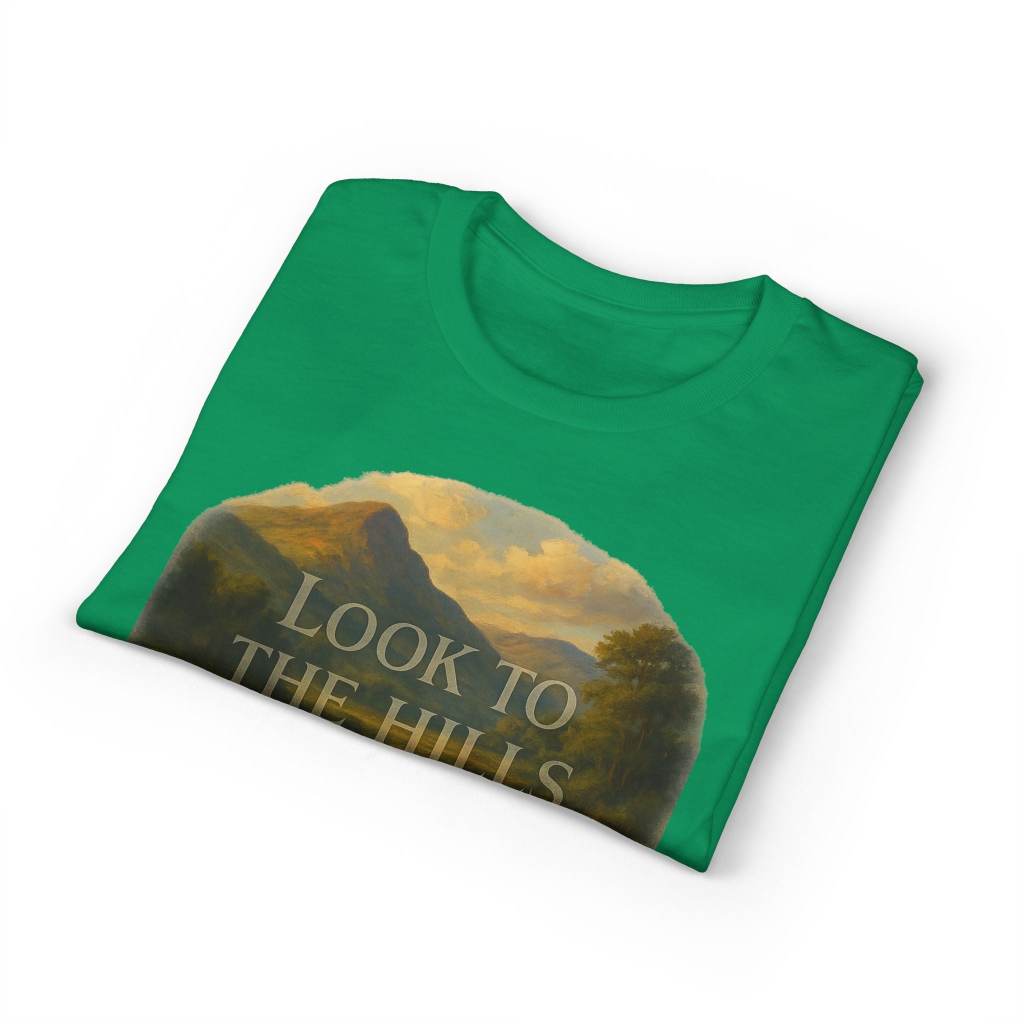 Look to the Hills T‑Shirt — Scenic Mountain Landscape Tee