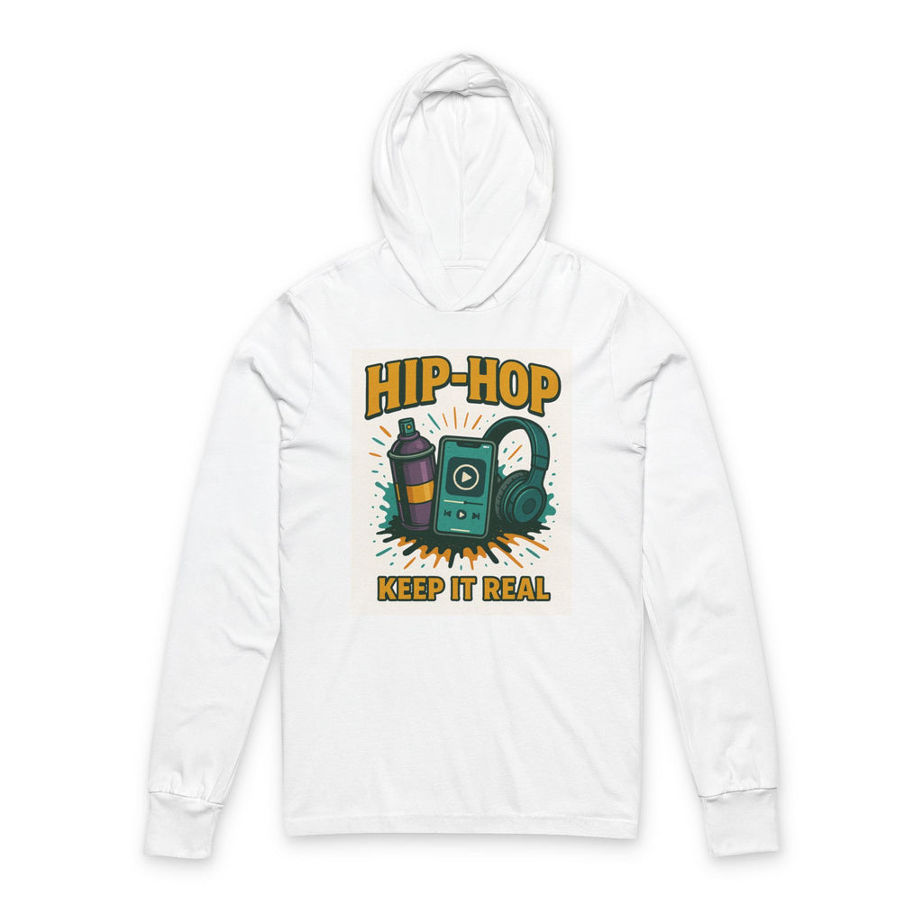 Hip-Hop "Keep It Real" Hooded Long Sleeve Tee