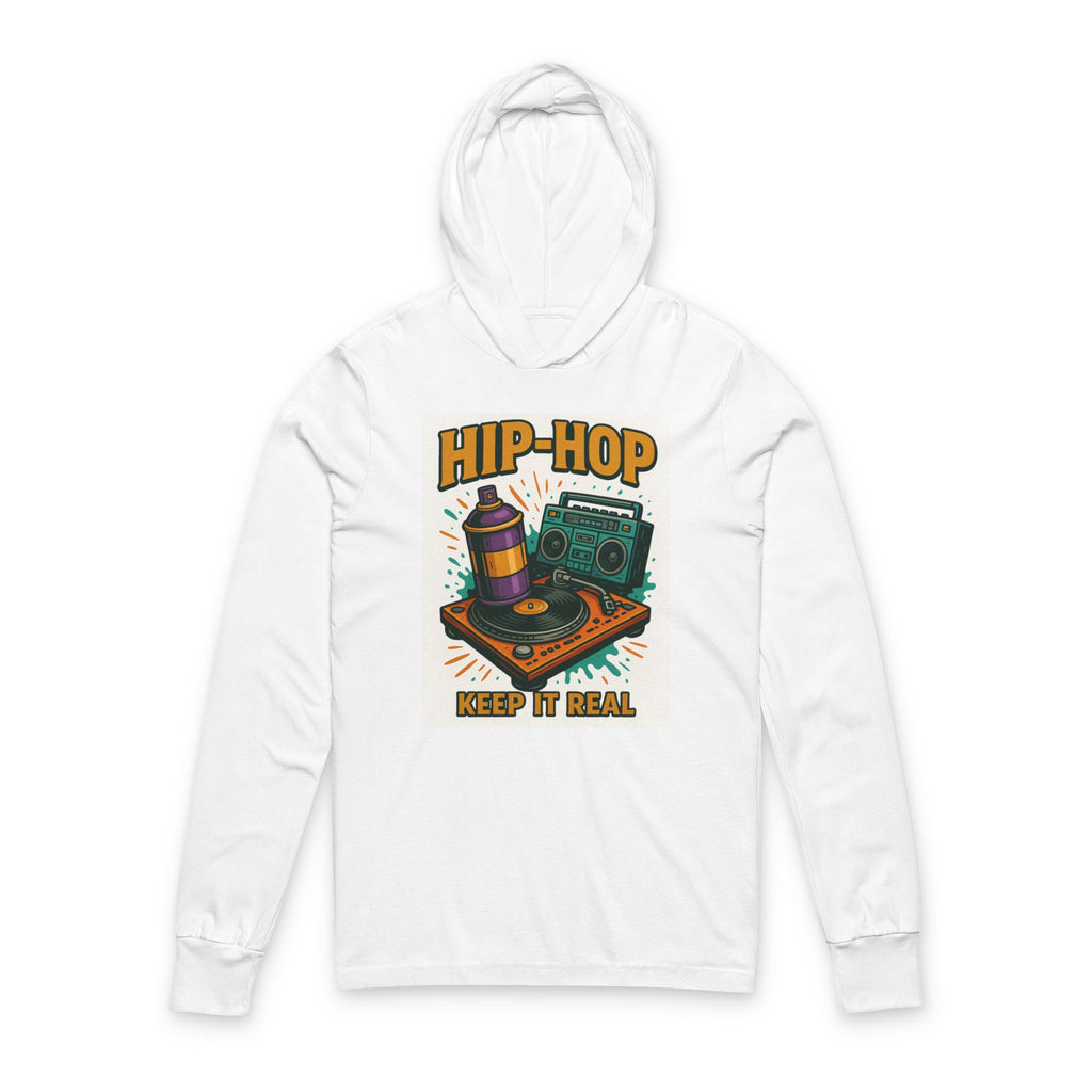 Hip-Hop 'Keep It Real' Hooded Long Sleeve Tee