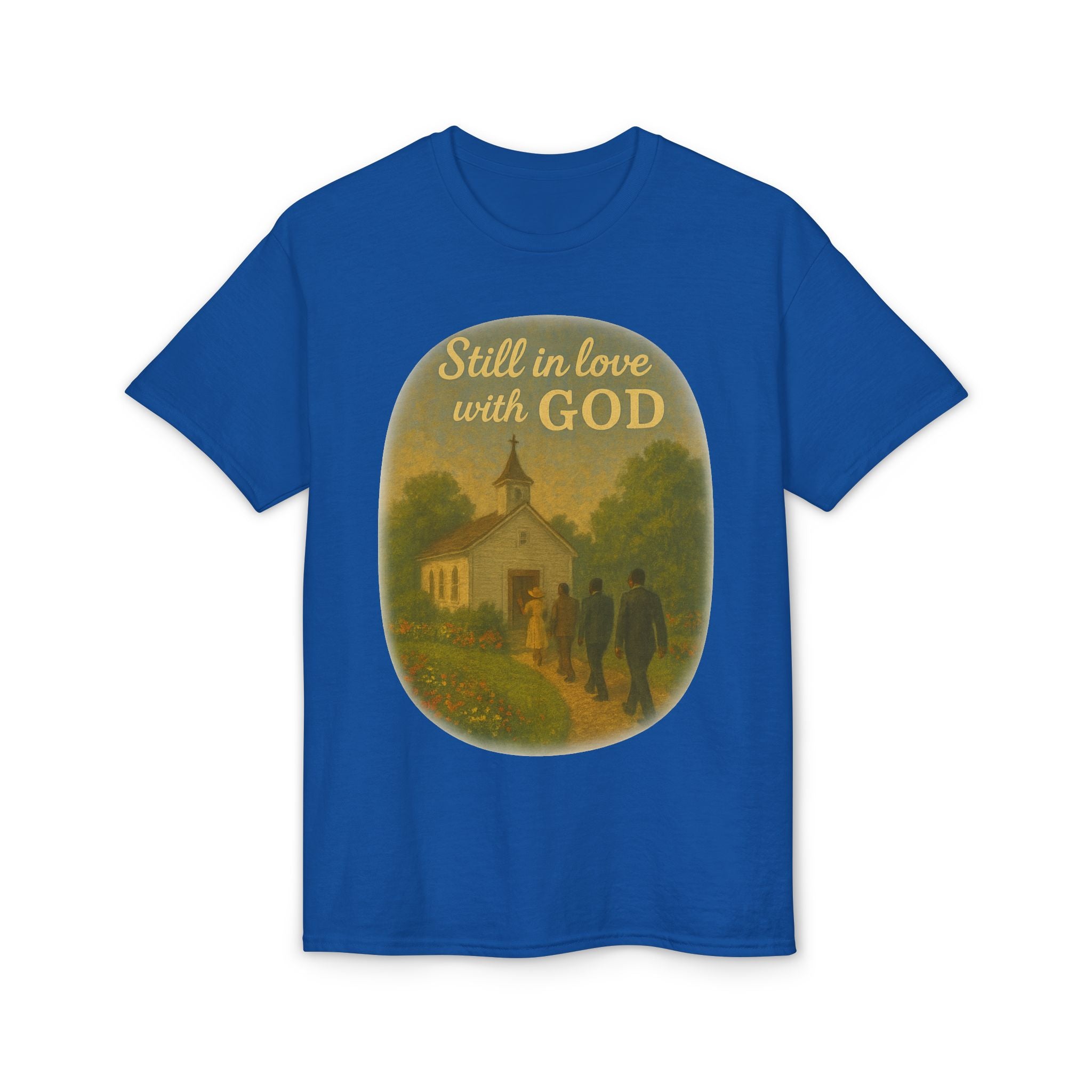 Still in Love with God T-Shirt — Vintage Church Illustration Christian Tee