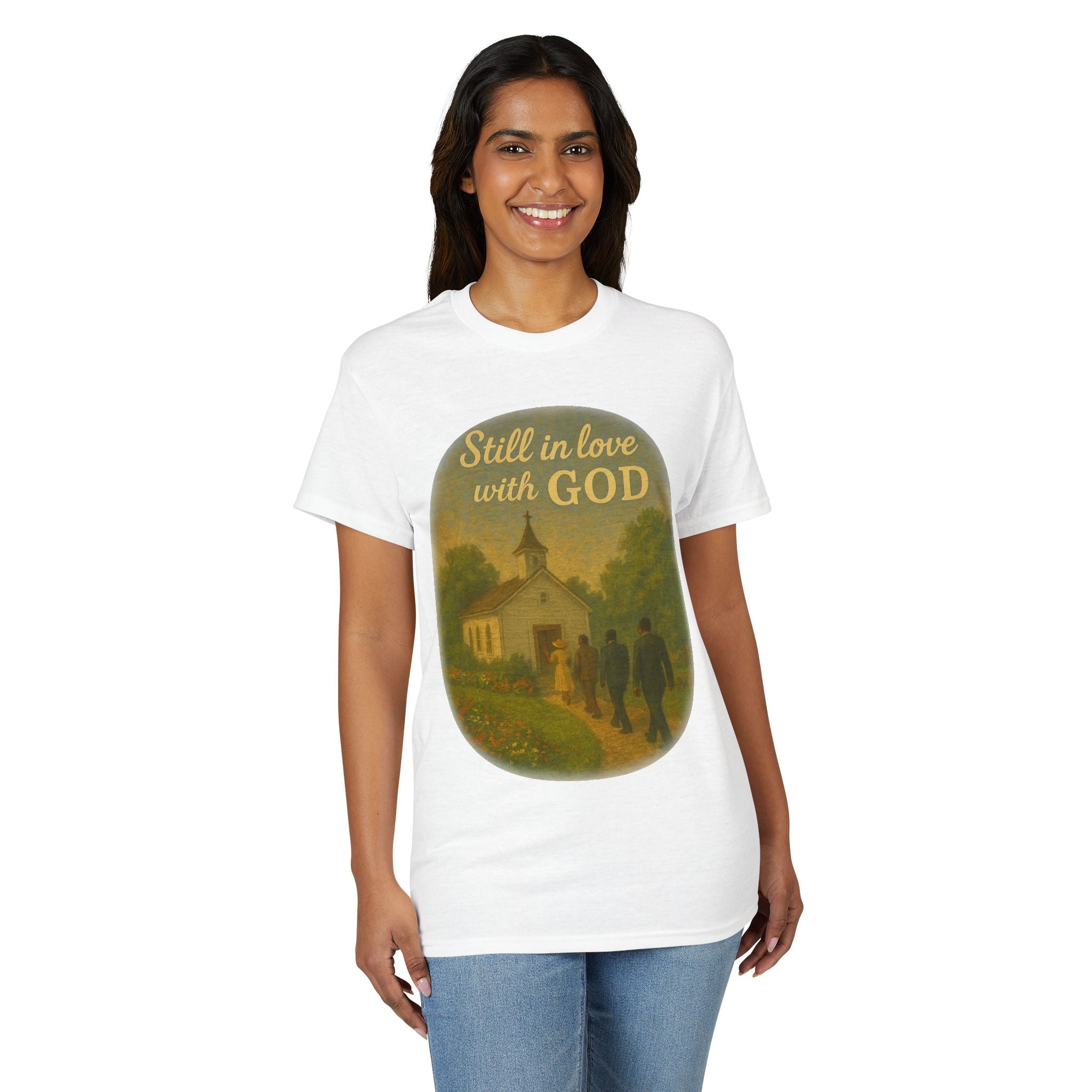 Still in Love with God T-Shirt — Vintage Church Illustration Christian Tee