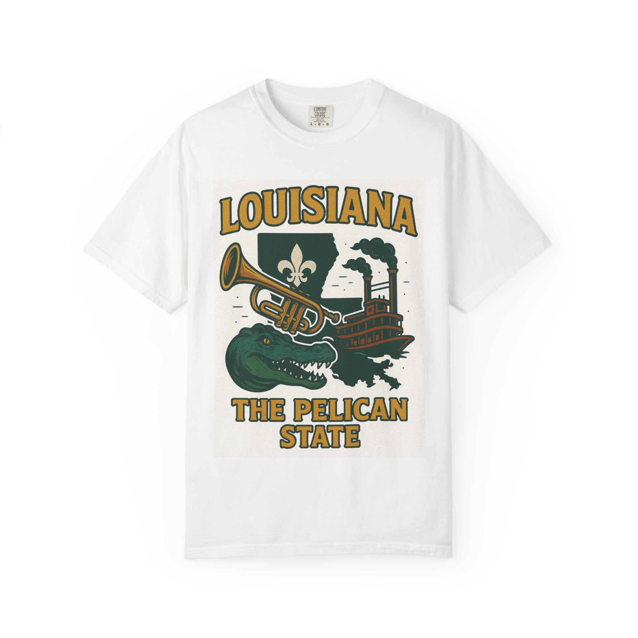 Louisiana The Pelican State T-Shirt — Vintage Jazz & Bayou Graphic Tee