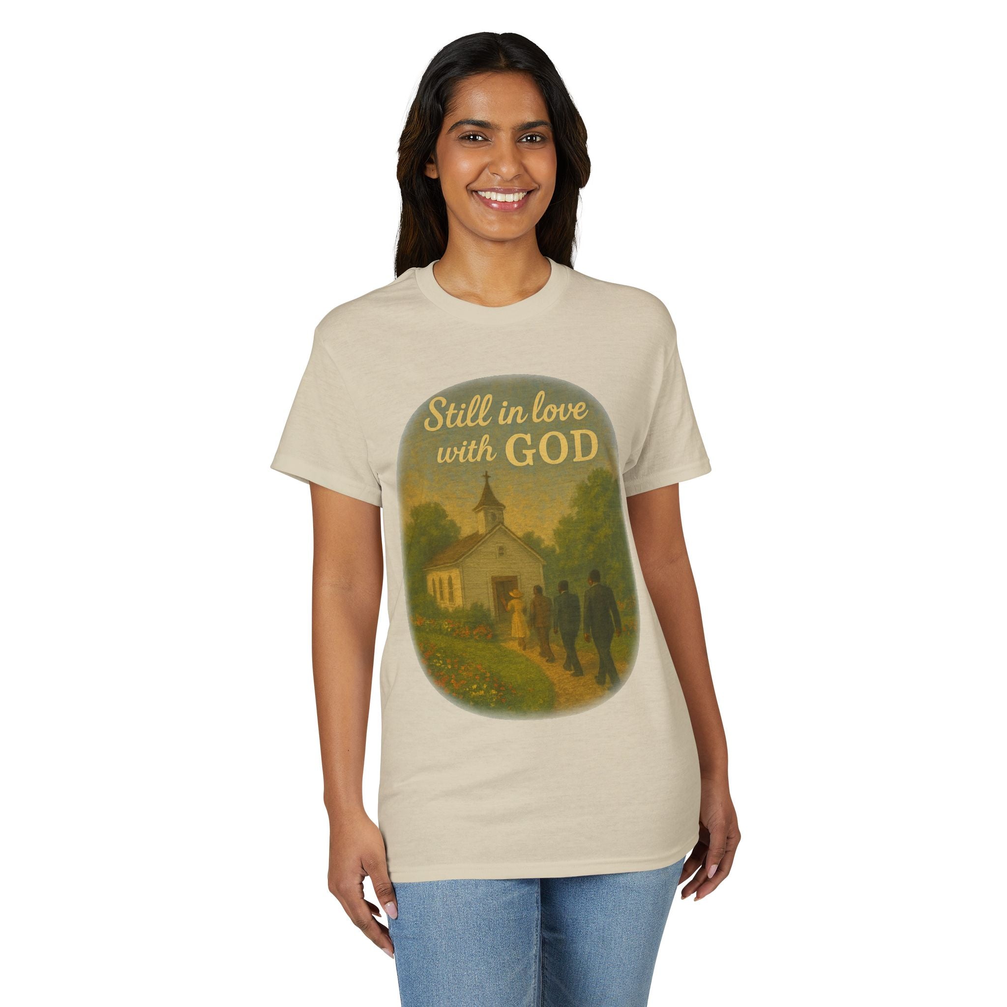 Still in Love with God T-Shirt — Vintage Church Illustration Christian Tee